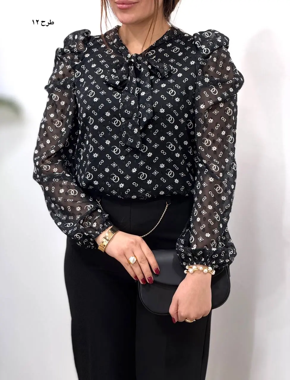 شومیز حریر مجلسی مهلا 4934